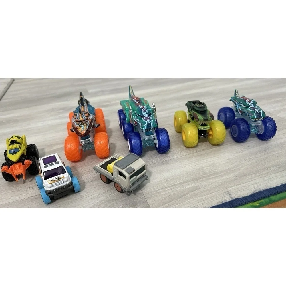 Hot Wheels Monster Trucks Lot Dragon Themed Vehicles Toy Cars Kids Play